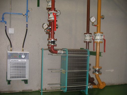 Intercambiador principal
          biodiesel y secador de aire